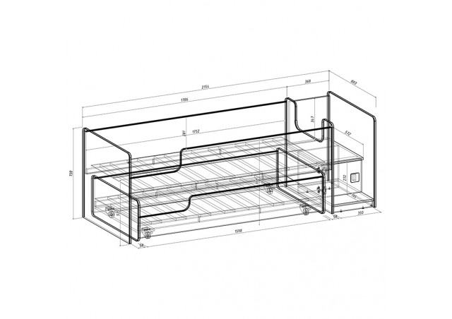 Детская выкатная кровать Легенда К302.41 в Красноуфимске